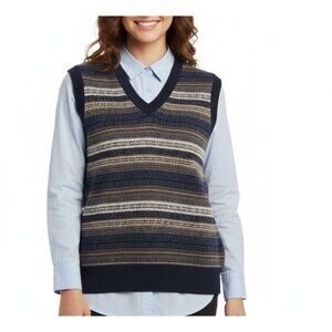 Vintage GAP Sweater Vest Merino Wool Fair Isle pattern, M